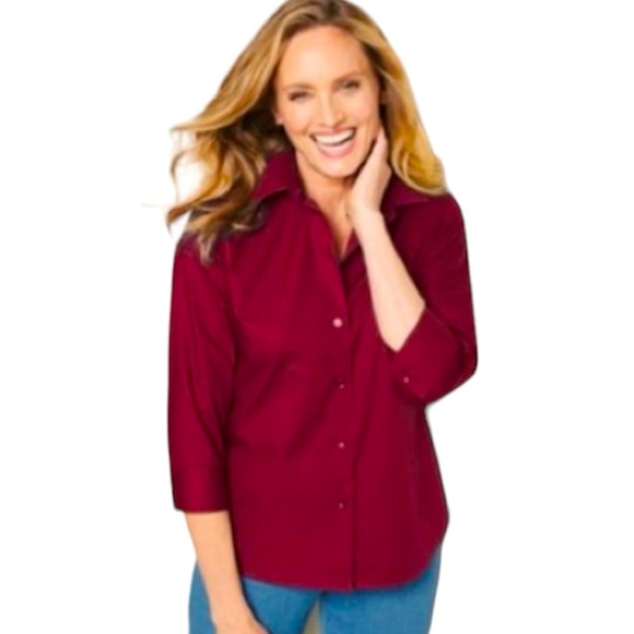 Foxcroft Tops - Foxcroft Ava Button Down Shirt NWOT